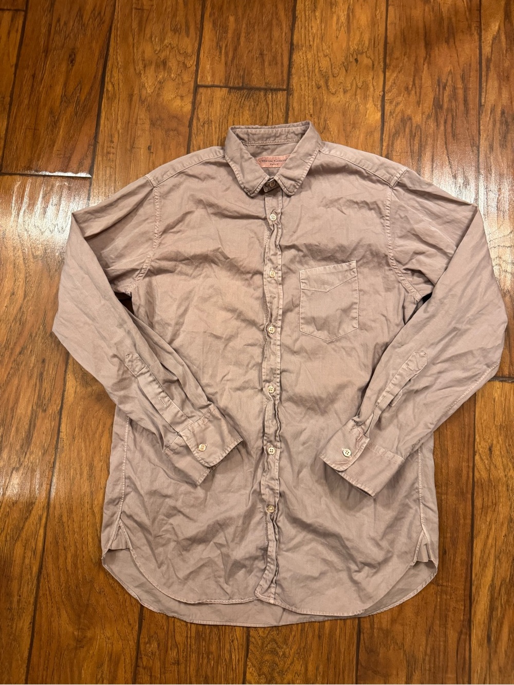 Officine Générale Button-Down Shirt light pink size small